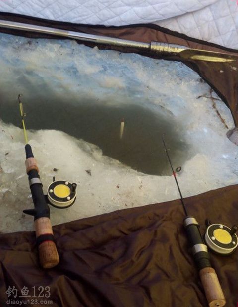 冬季钓鱼北国风光千里冰封冰钓进行时 
