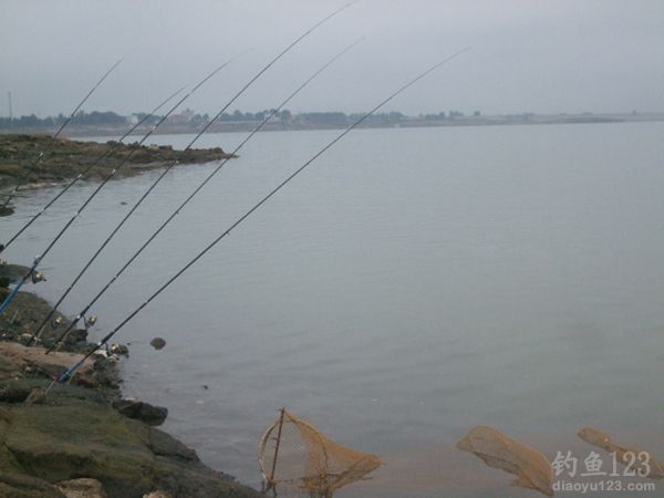 鸭河水库海竿钓鱼